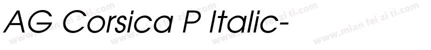 AG Corsica P Italic字体转换